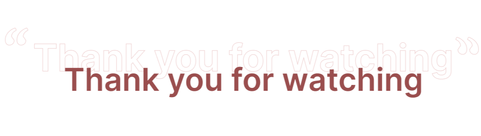 Thank you for watching